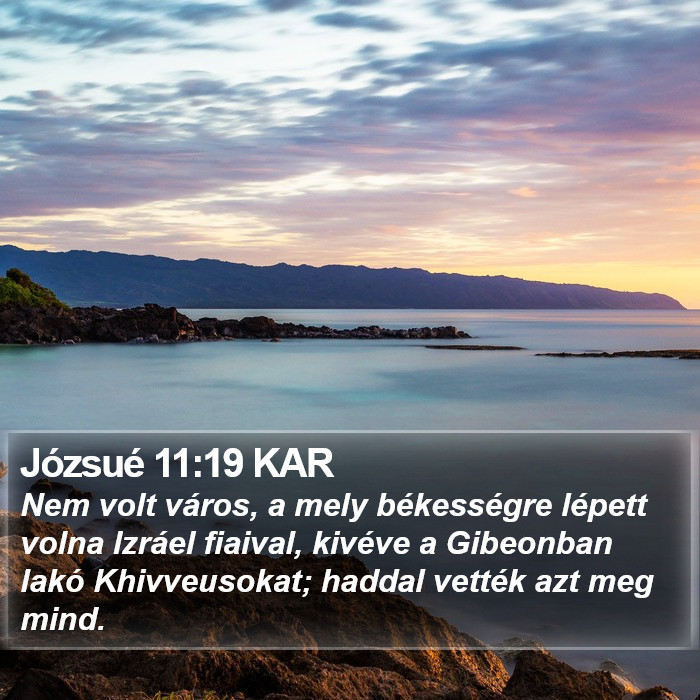 Józsué 11:19 KAR Bible Study