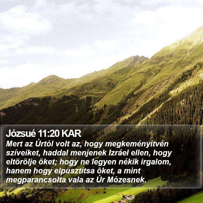 Józsué 11:20 KAR Bible Study