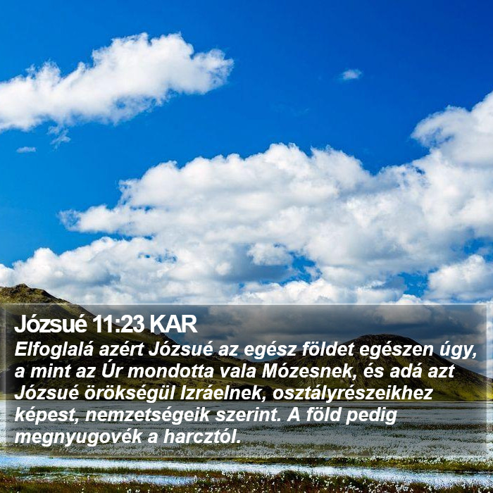 Józsué 11:23 KAR Bible Study