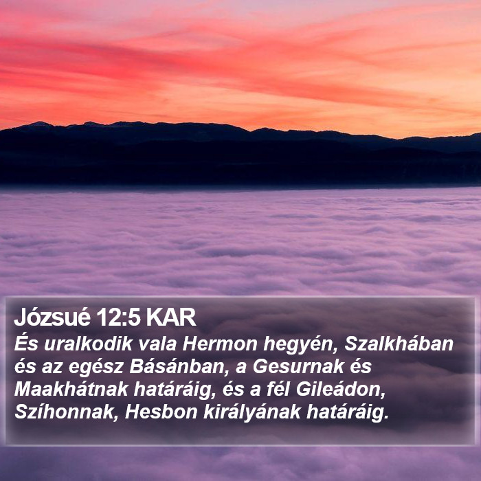 Józsué 12:5 KAR Bible Study