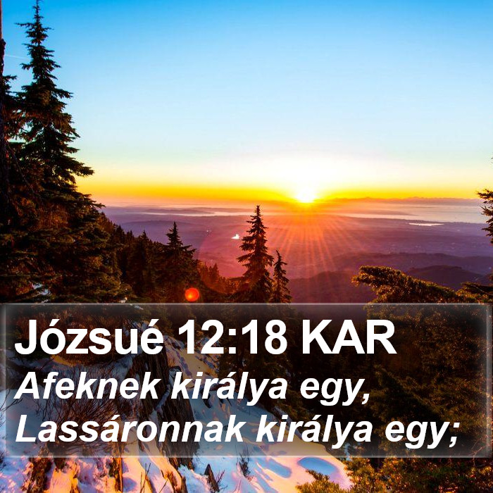 Józsué 12:18 KAR Bible Study