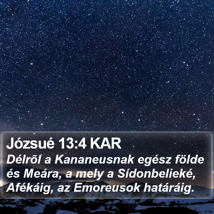 Józsué 13:4 KAR Bible Study