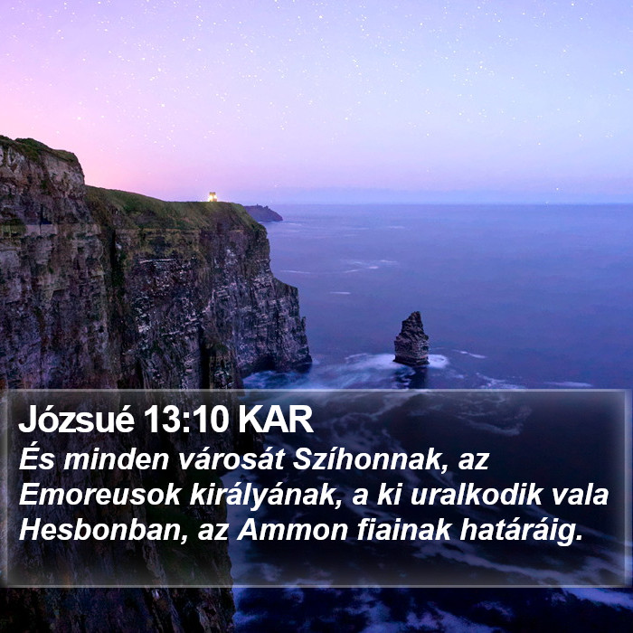 Józsué 13:10 KAR Bible Study