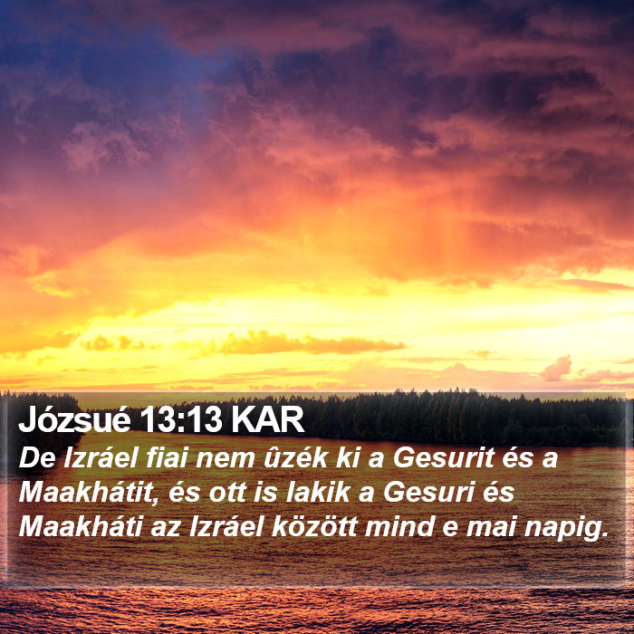 Józsué 13:13 KAR Bible Study