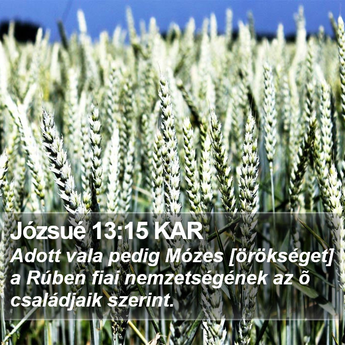 Józsué 13:15 KAR Bible Study