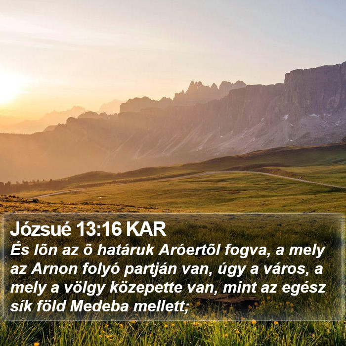 Józsué 13:16 KAR Bible Study