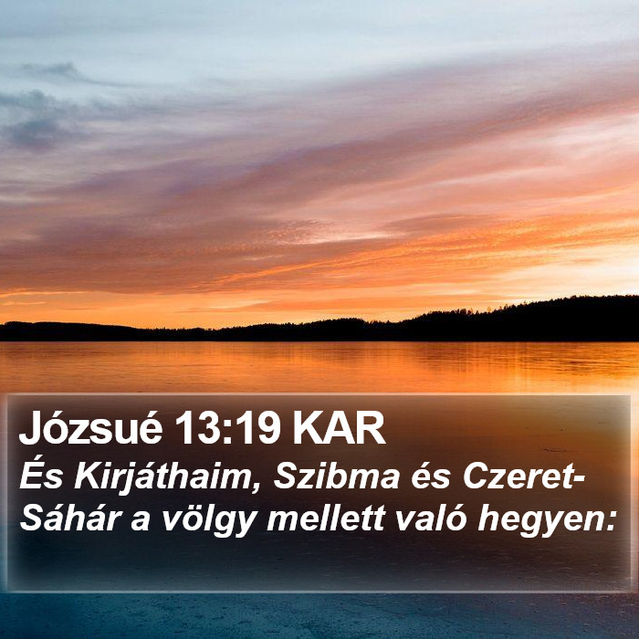 Józsué 13:19 KAR Bible Study