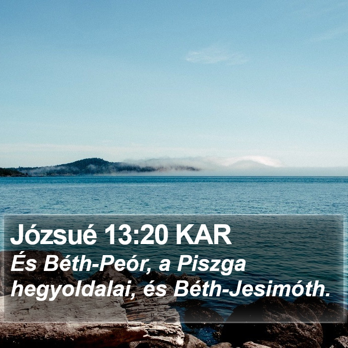 Józsué 13:20 KAR Bible Study