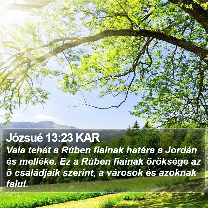 Józsué 13:23 KAR Bible Study