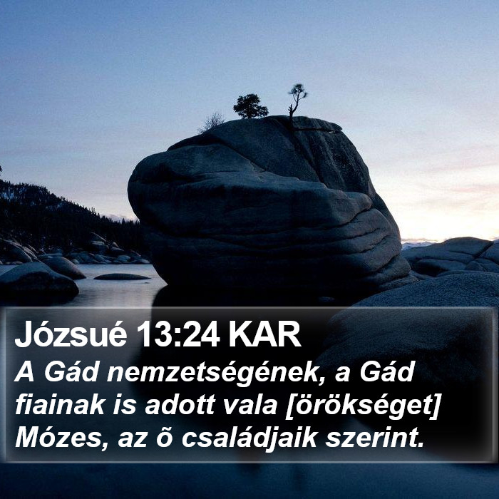 Józsué 13:24 KAR Bible Study