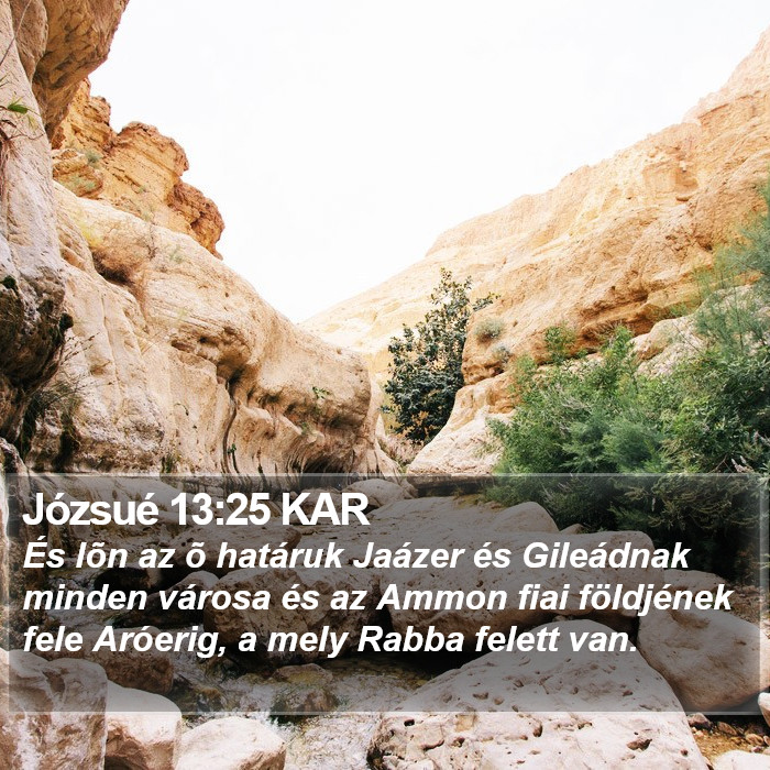 Józsué 13:25 KAR Bible Study