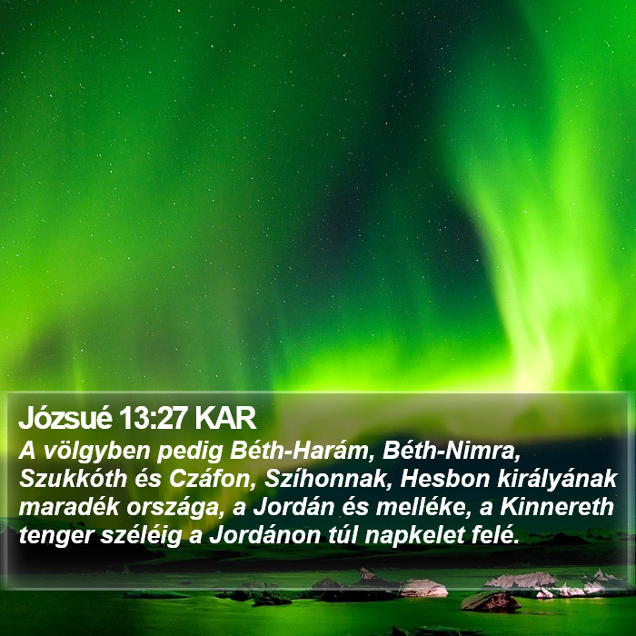 Józsué 13:27 KAR Bible Study