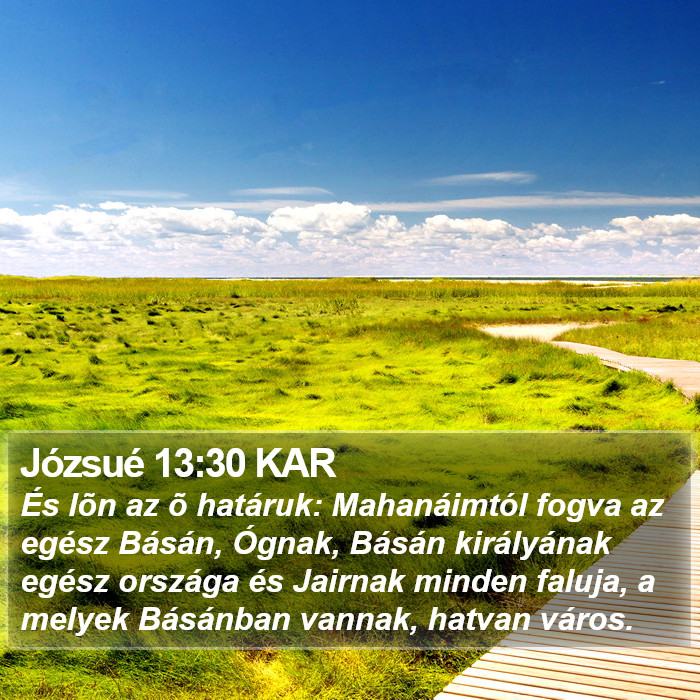 Józsué 13:30 KAR Bible Study