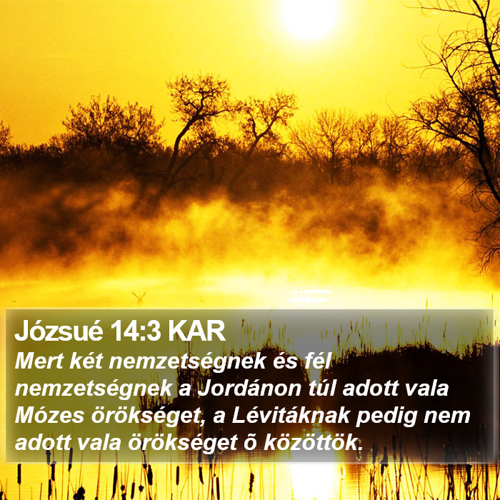 Józsué 14:3 KAR Bible Study