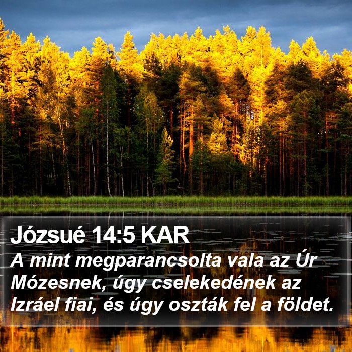 Józsué 14:5 KAR Bible Study