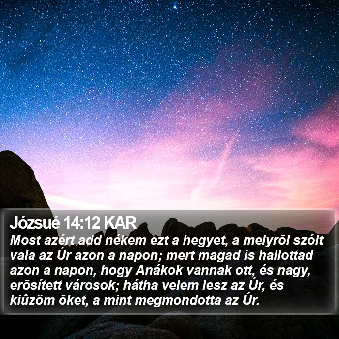 Józsué 14:12 KAR Bible Study