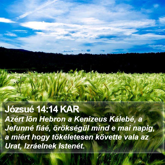 Józsué 14:14 KAR Bible Study