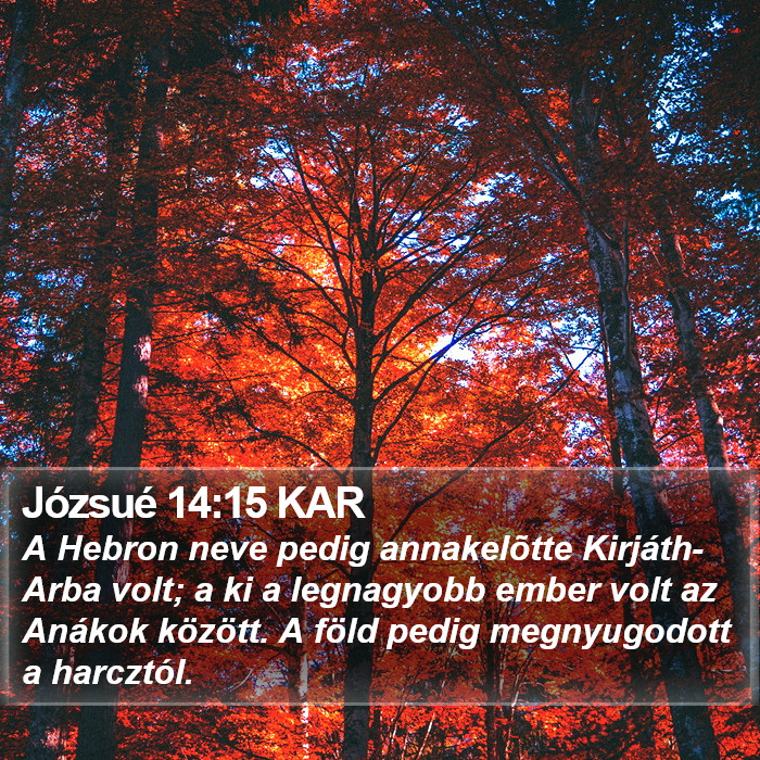 Józsué 14:15 KAR Bible Study