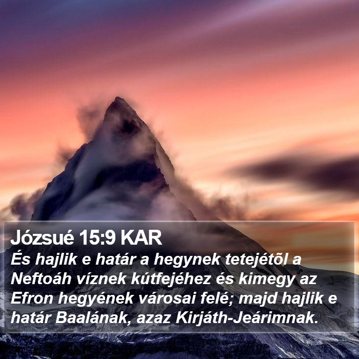 Józsué 15:9 KAR Bible Study