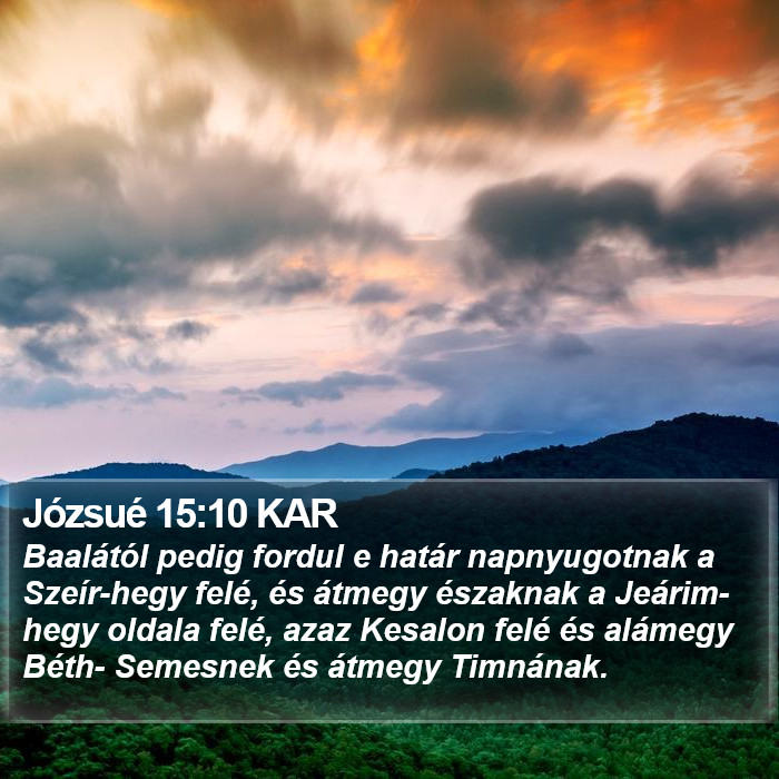 Józsué 15:10 KAR Bible Study