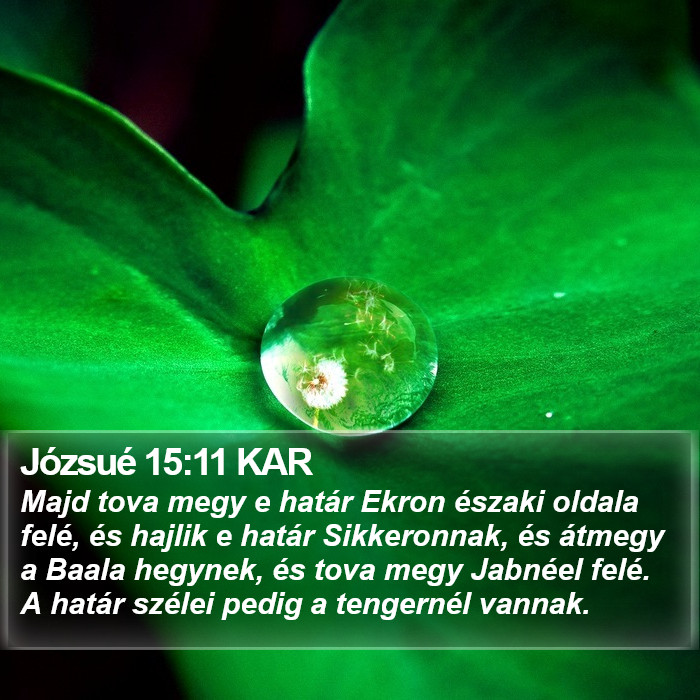 Józsué 15:11 KAR Bible Study