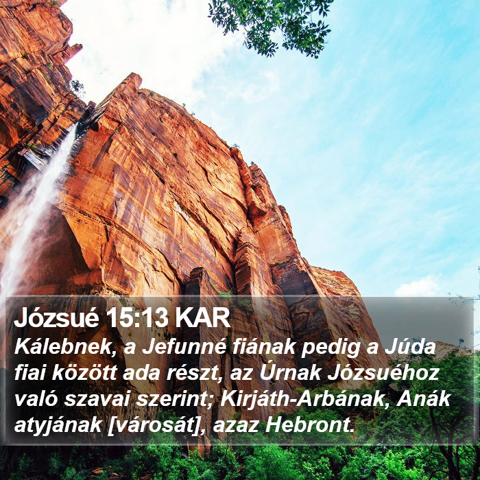 Józsué 15:13 KAR Bible Study