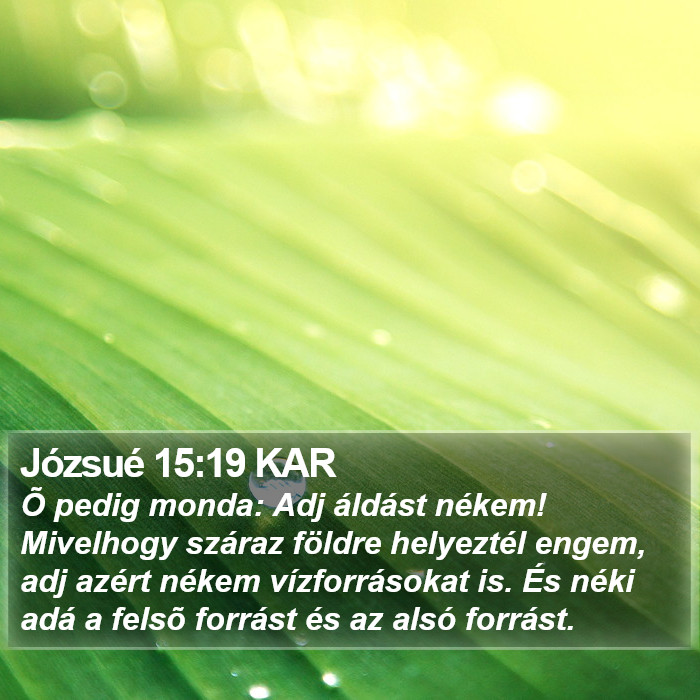 Józsué 15:19 KAR Bible Study