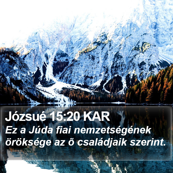 Józsué 15:20 KAR Bible Study