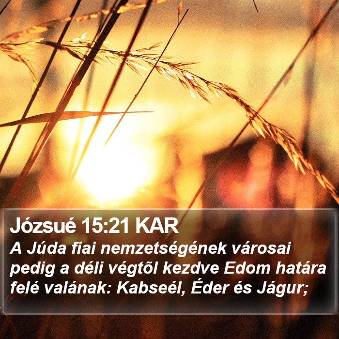 Józsué 15:21 KAR Bible Study