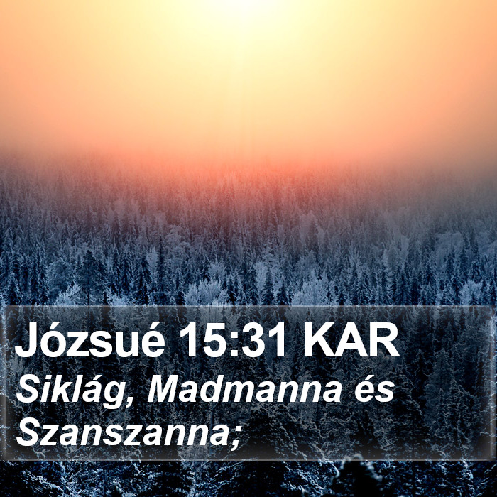 Józsué 15:31 KAR Bible Study