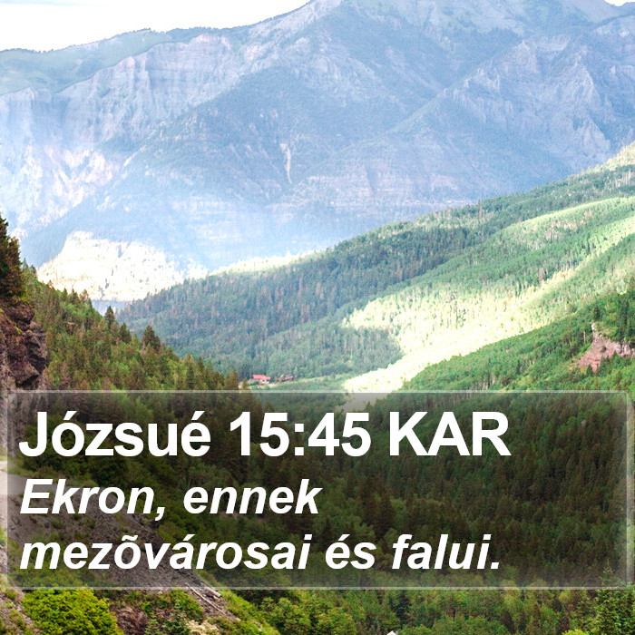 Józsué 15:45 KAR Bible Study