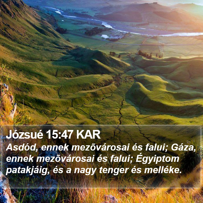 Józsué 15:47 KAR Bible Study