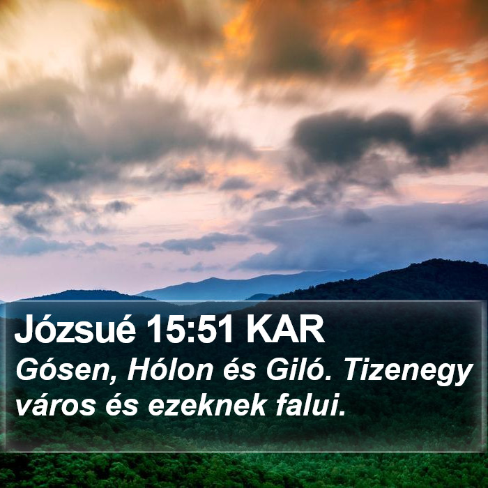 Józsué 15:51 KAR Bible Study