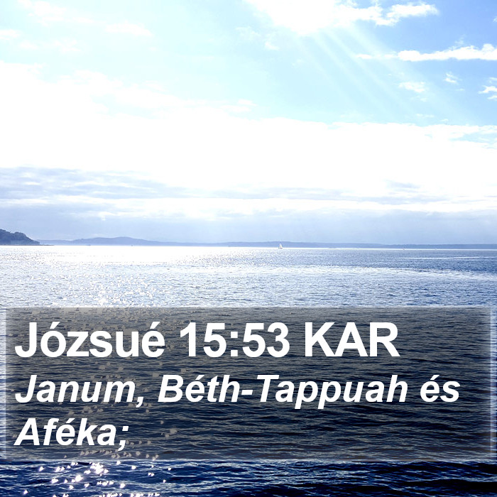 Józsué 15:53 KAR Bible Study