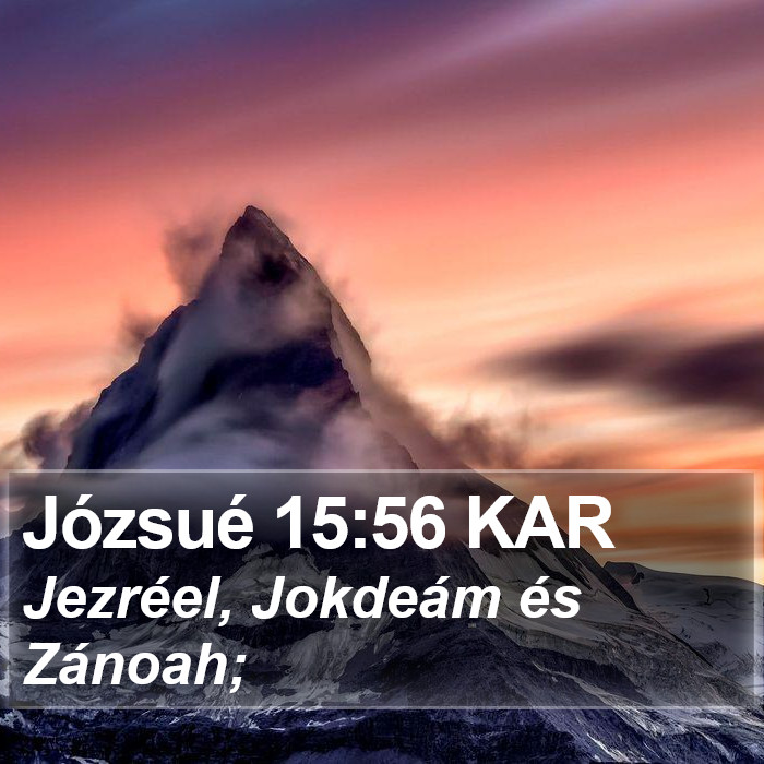 Józsué 15:56 KAR Bible Study