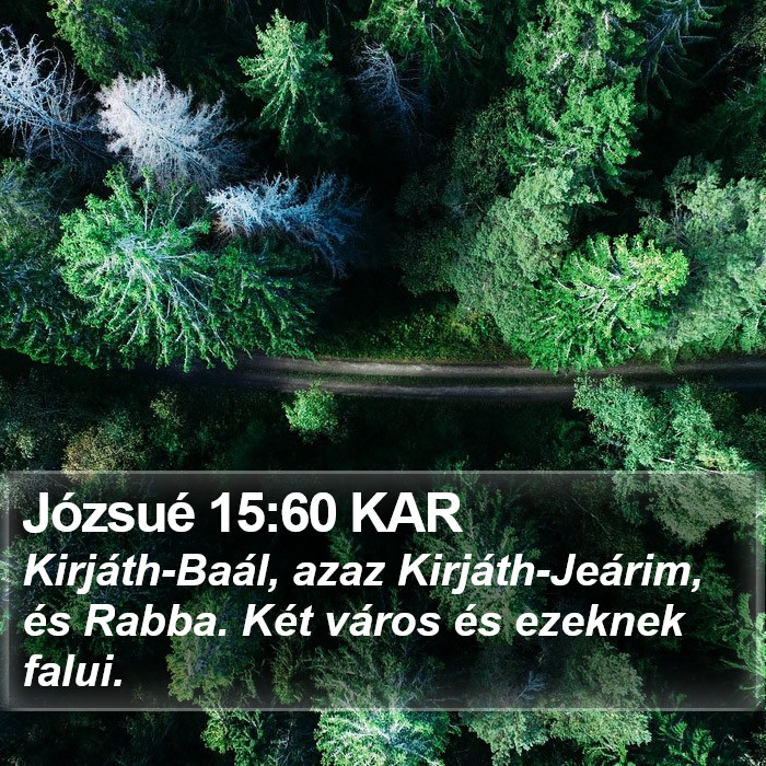 Józsué 15:60 KAR Bible Study