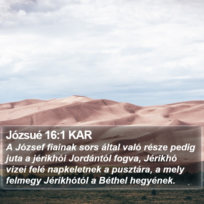 Józsué 16:1 KAR Bible Study