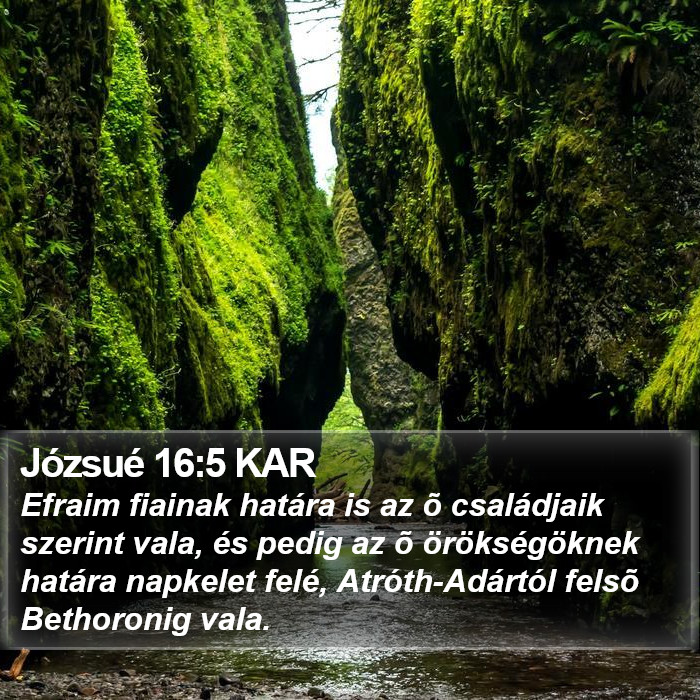 Józsué 16:5 KAR Bible Study