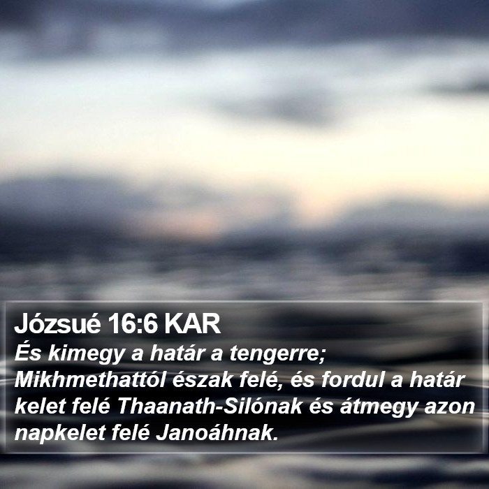 Józsué 16:6 KAR Bible Study