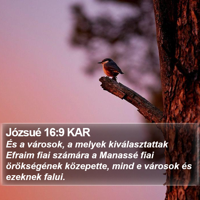 Józsué 16:9 KAR Bible Study