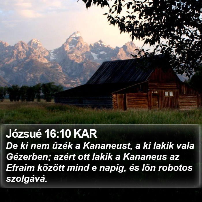 Józsué 16:10 KAR Bible Study