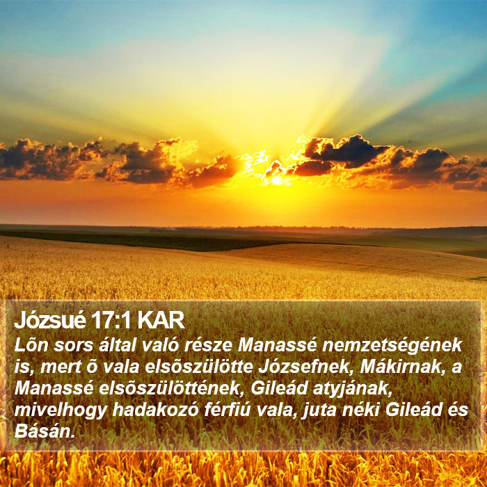 Józsué 17:1 KAR Bible Study