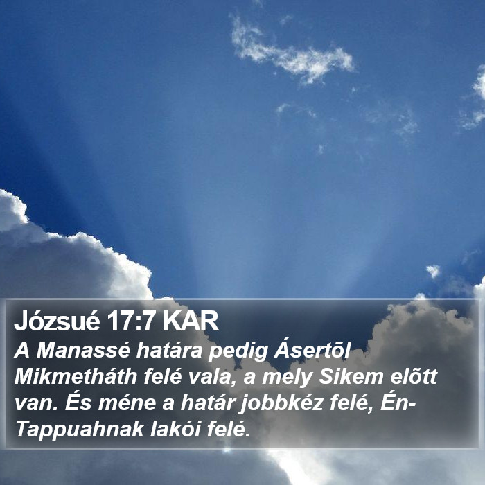 Józsué 17:7 KAR Bible Study