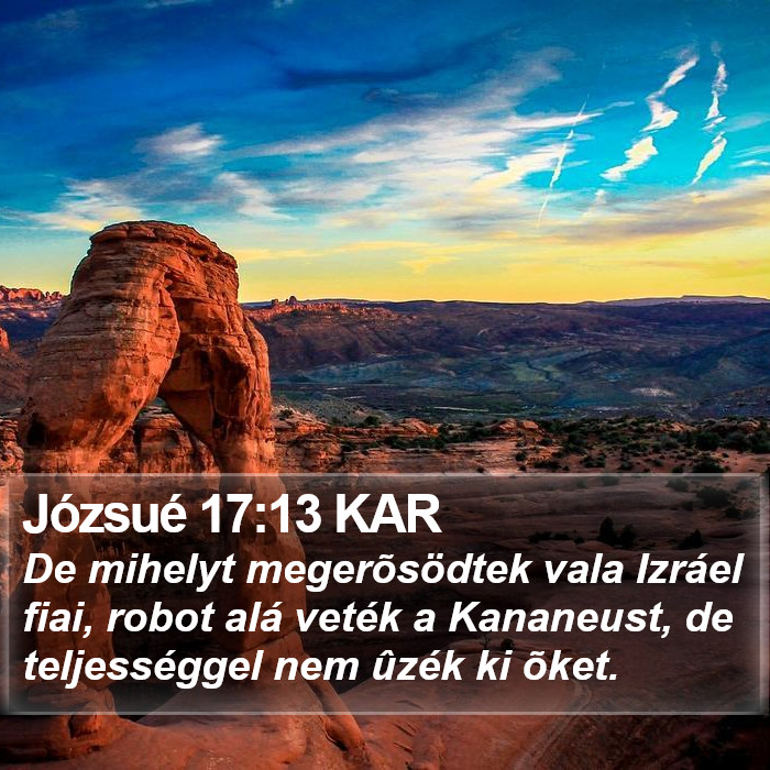 Józsué 17:13 KAR Bible Study