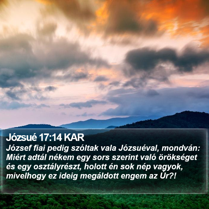 Józsué 17:14 KAR Bible Study