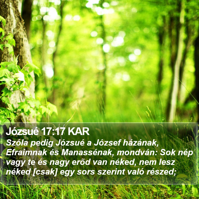 Józsué 17:17 KAR Bible Study