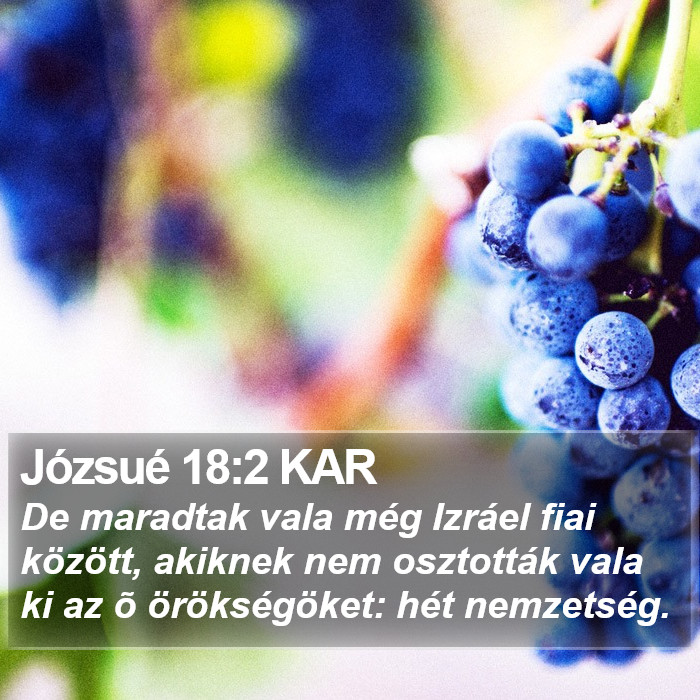 Józsué 18:2 KAR Bible Study