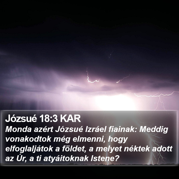 Józsué 18:3 KAR Bible Study