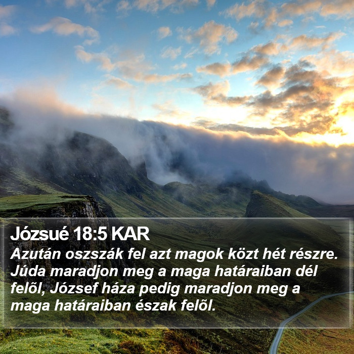 Józsué 18:5 KAR Bible Study