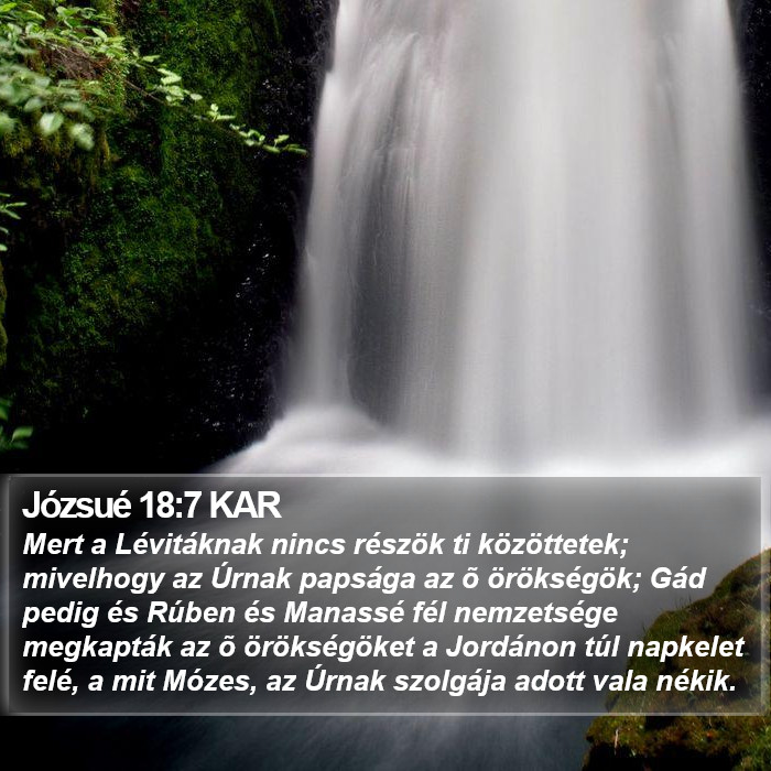 Józsué 18:7 KAR Bible Study